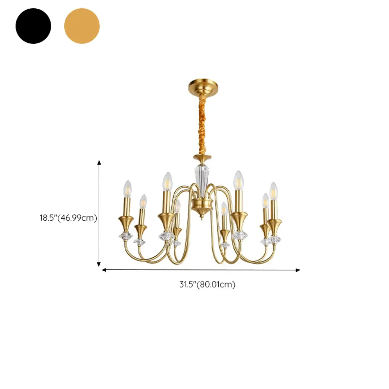 Lustre industriel en verre noir de type candélabre, 3 à 10 lumières