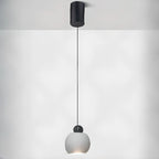 Suspension moderne en verre avec LED pour chambre à coucher