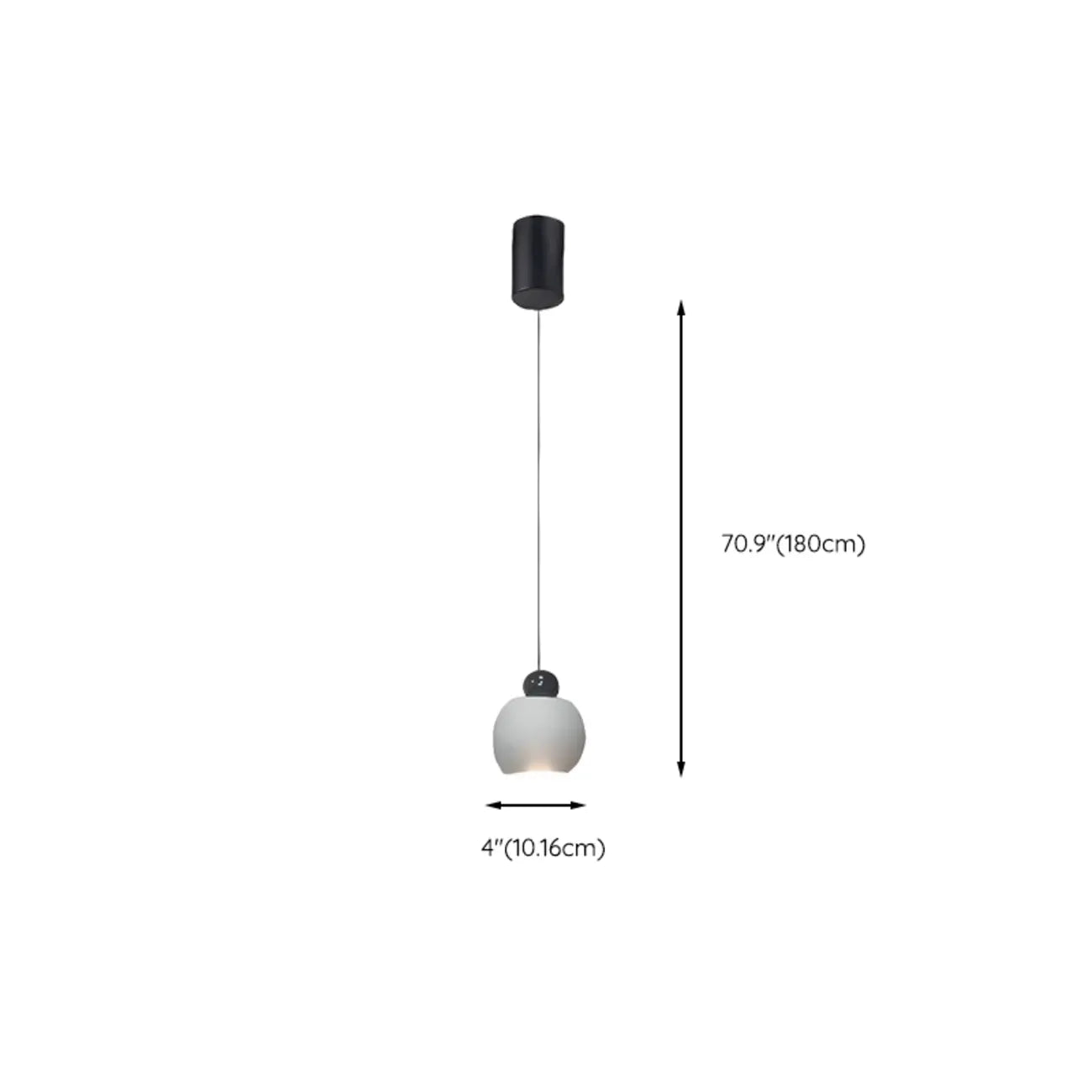 Suspension moderne en verre avec LED pour chambre à coucher