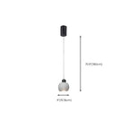 Suspension moderne en verre avec LED pour chambre à coucher