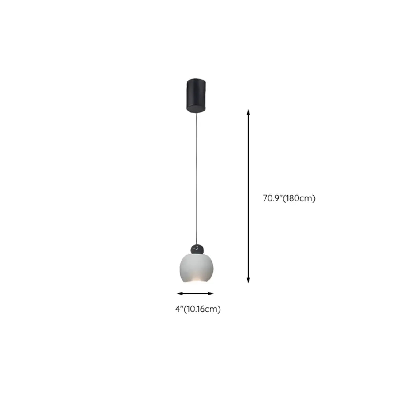 Suspension moderne en verre avec LED pour chambre à coucher