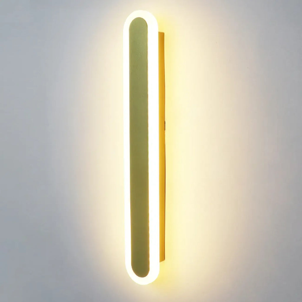 Applique murale LED longue à intensité variable pour chambre à coucher avec revêtement acrylique