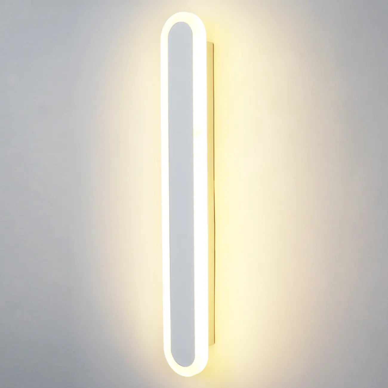Applique murale LED longue à intensité variable pour chambre à coucher avec revêtement acrylique