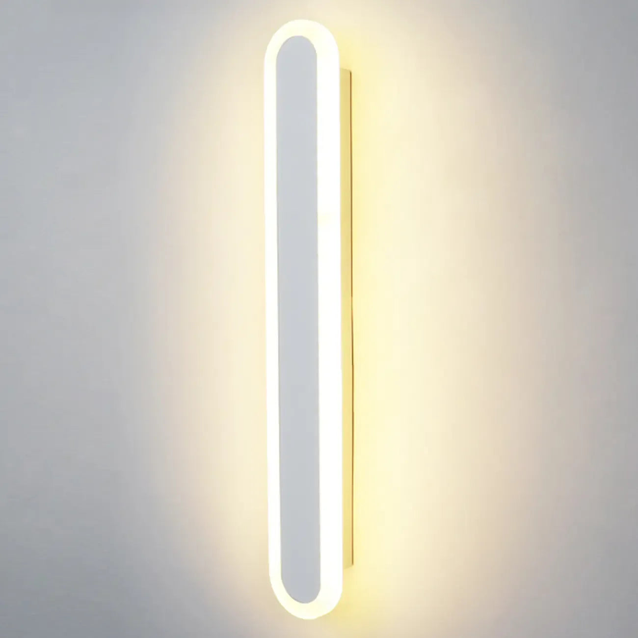 Applique murale LED longue à intensité variable pour chambre à coucher avec revêtement acrylique