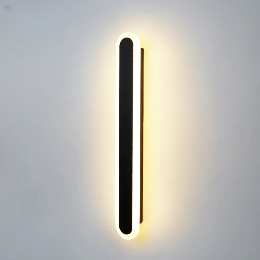 Applique murale LED longue à intensité variable pour chambre à coucher avec revêtement acrylique