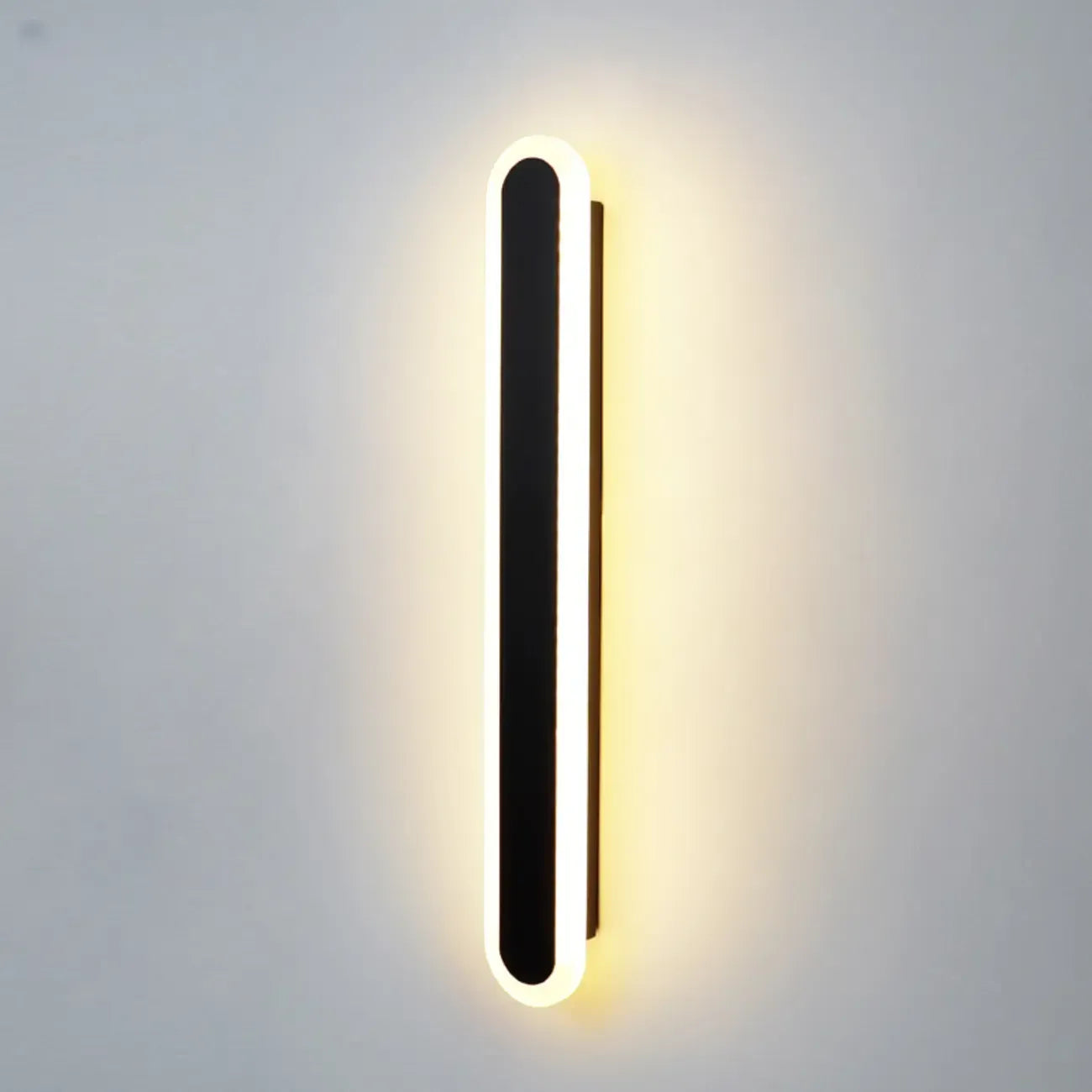 Applique murale LED longue à intensité variable pour chambre à coucher avec revêtement acrylique