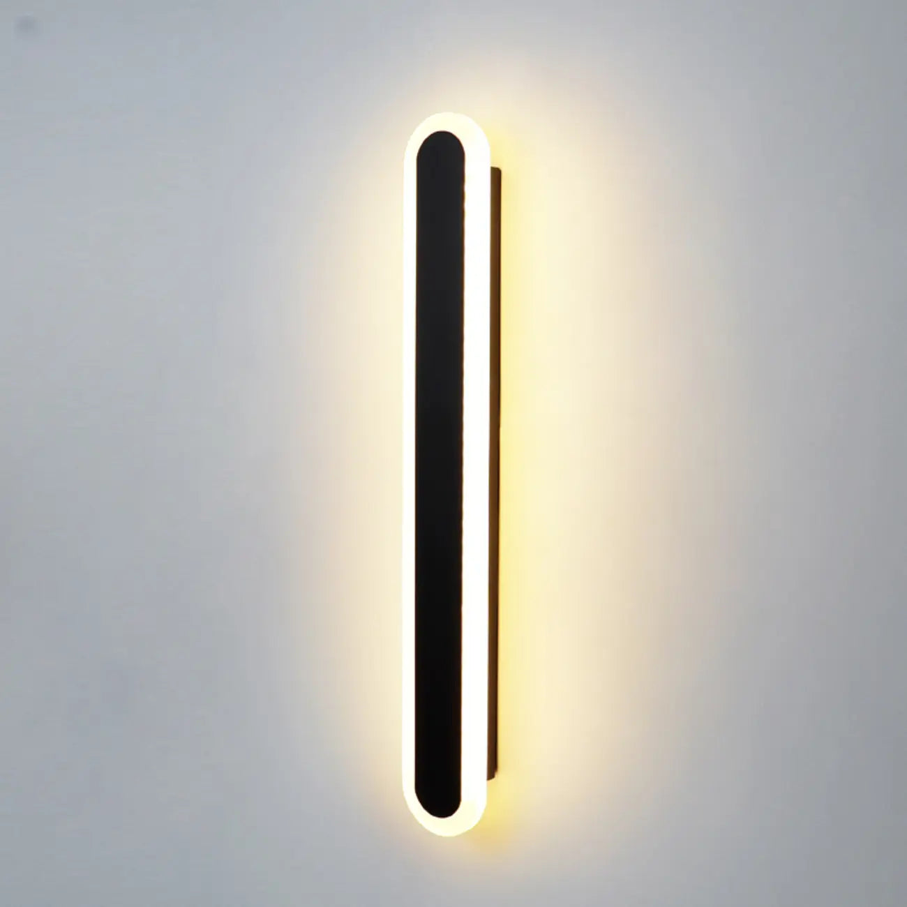 Applique murale LED longue à intensité variable pour chambre à coucher avec revêtement acrylique