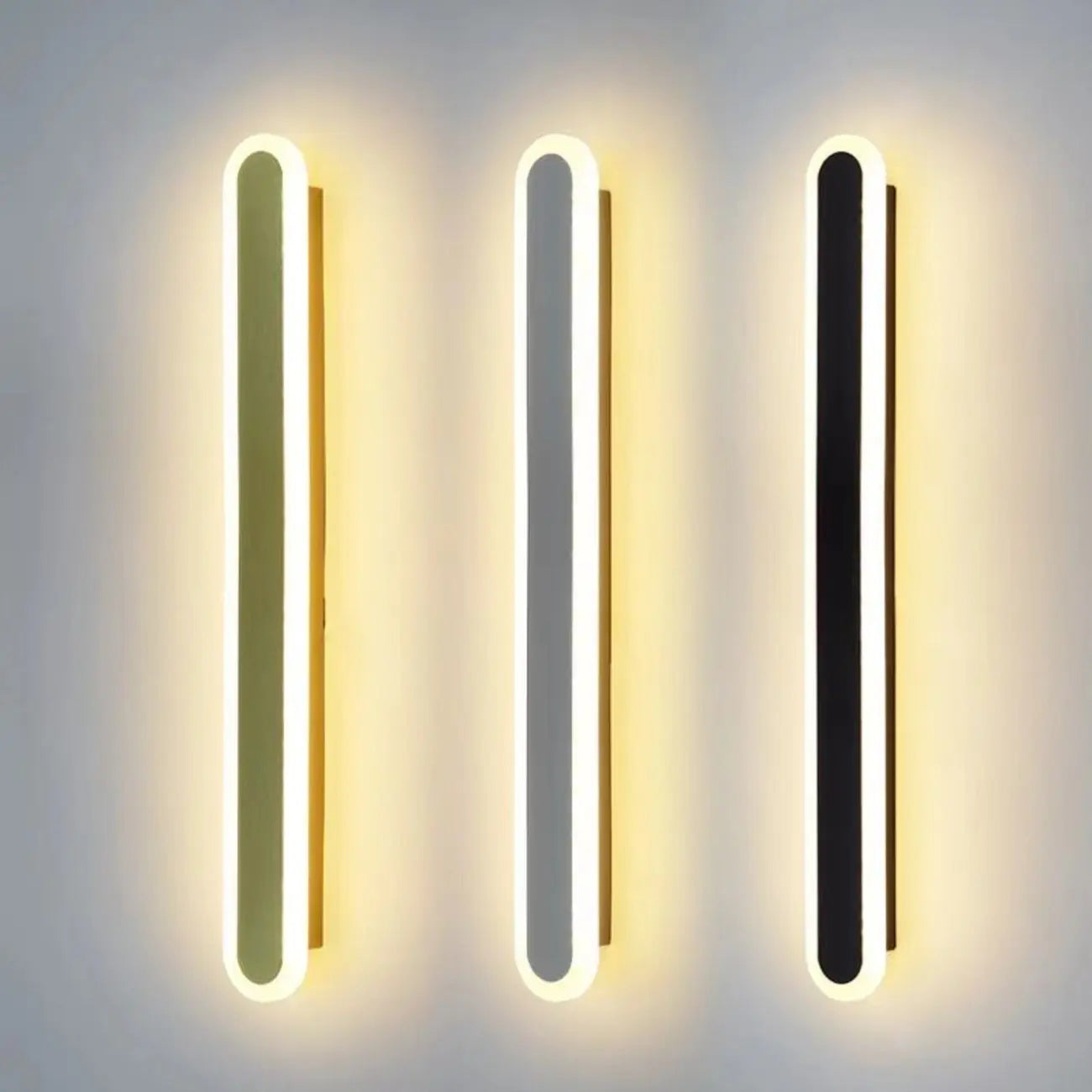 Applique murale LED longue à intensité variable pour chambre à coucher avec revêtement acrylique