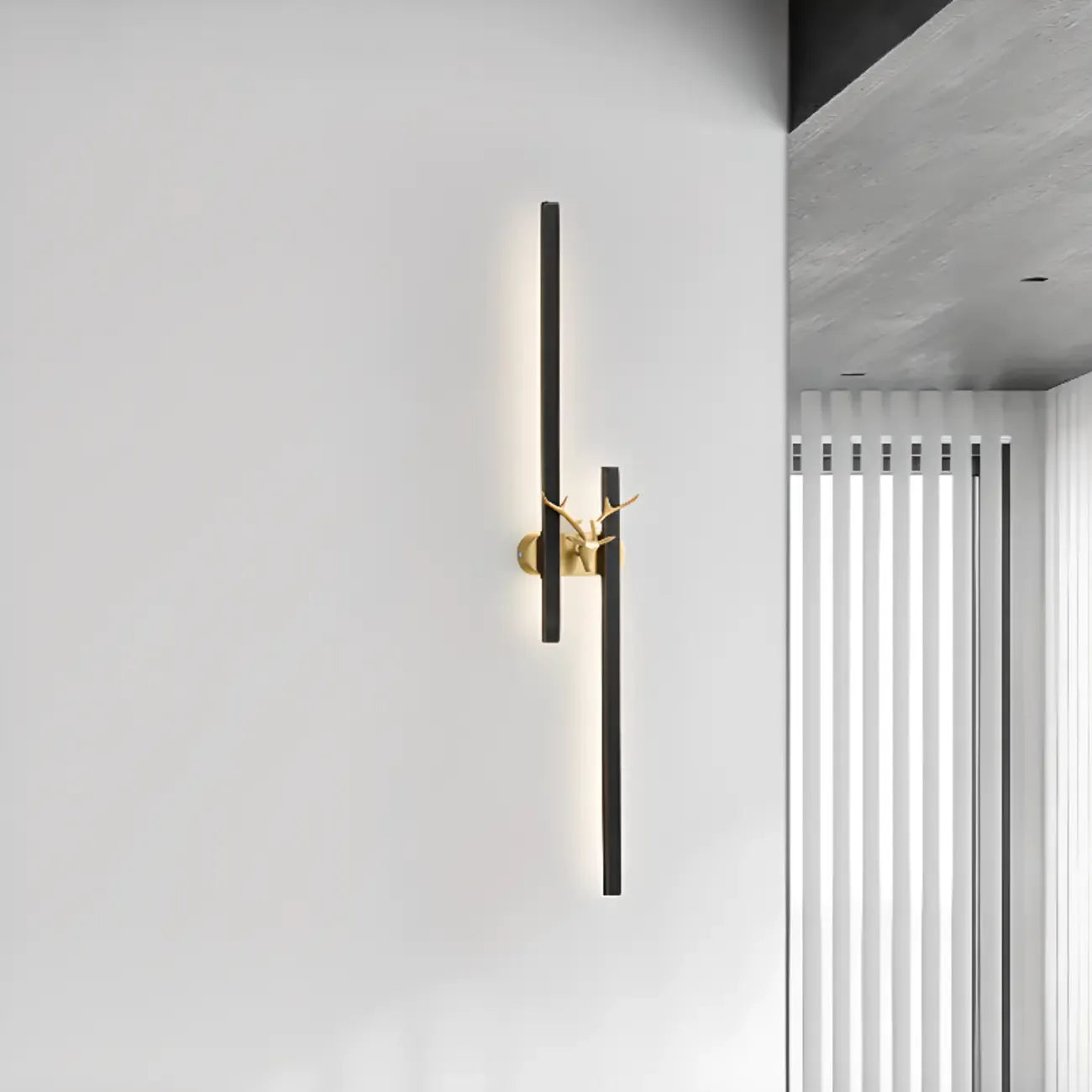 Applique murale LED linéaire moderne à 2 lumières, à intensité variable, pour intérieur