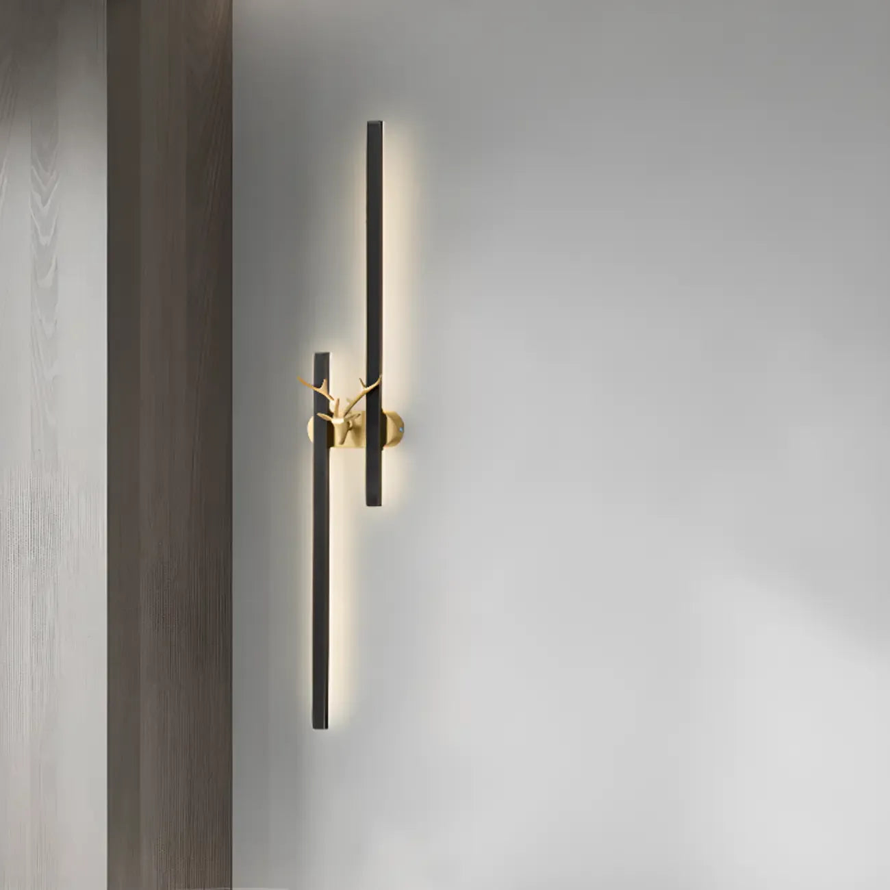 Applique murale LED linéaire moderne à 2 lumières, à intensité variable, pour intérieur