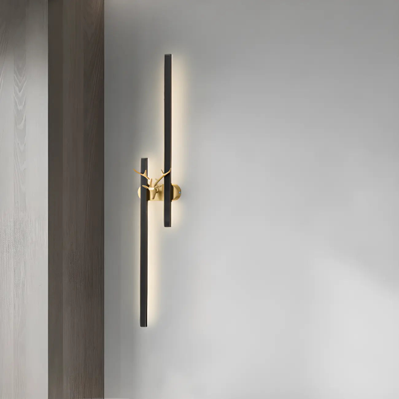 Applique murale LED linéaire moderne à 2 lumières, à intensité variable, pour intérieur