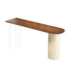 Tables de bar modernes en bois brun et piètement en fer pour bistro