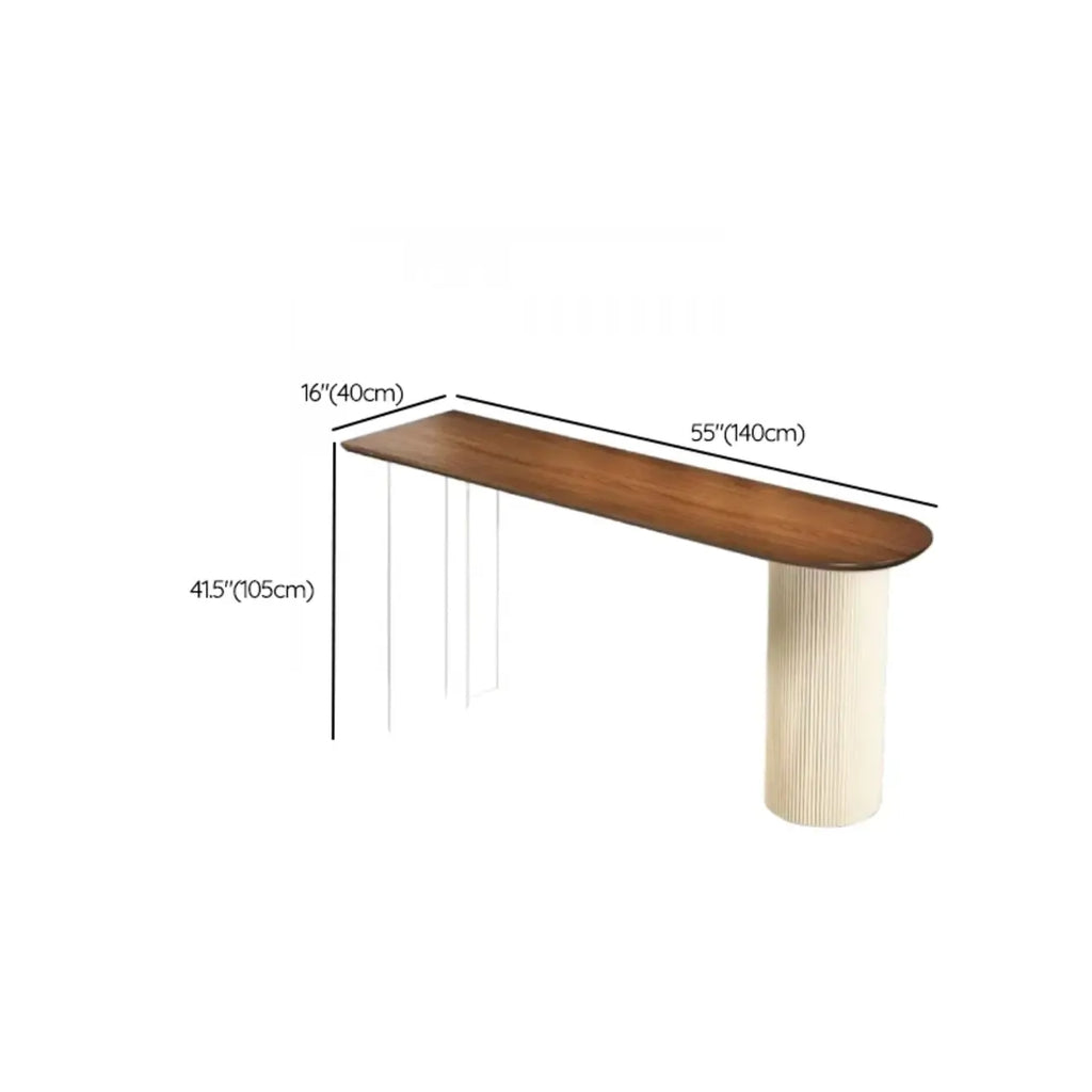 Tables de bar modernes en bois brun et piètement en fer pour bistro
