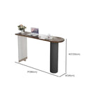 Tables de bar modernes en bois brun et piètement en fer pour bistro