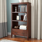 Armoire de rangement ouverte classique en bois blanc pour bureau