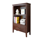 Armoire de rangement ouverte classique en bois blanc pour bureau