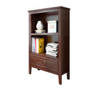 Armoire de rangement ouverte classique en bois blanc pour bureau