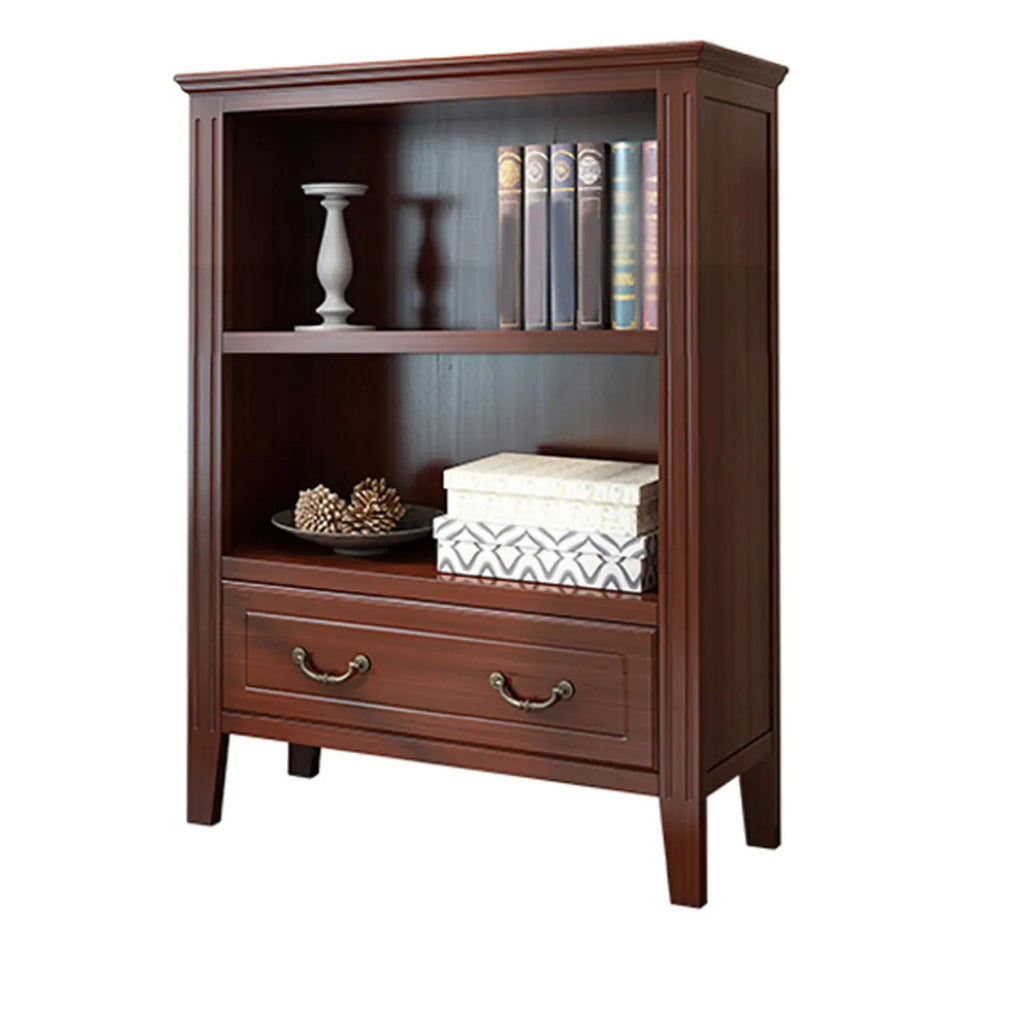 Armoire de rangement ouverte classique en bois blanc pour bureau