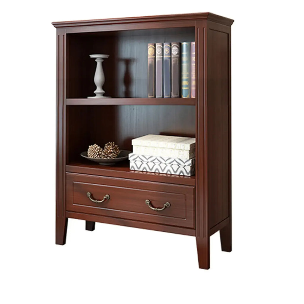 Armoire de rangement ouverte classique en bois blanc pour bureau