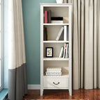 Armoire de rangement ouverte classique en bois blanc pour bureau