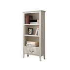 Armoire de rangement ouverte classique en bois blanc pour bureau