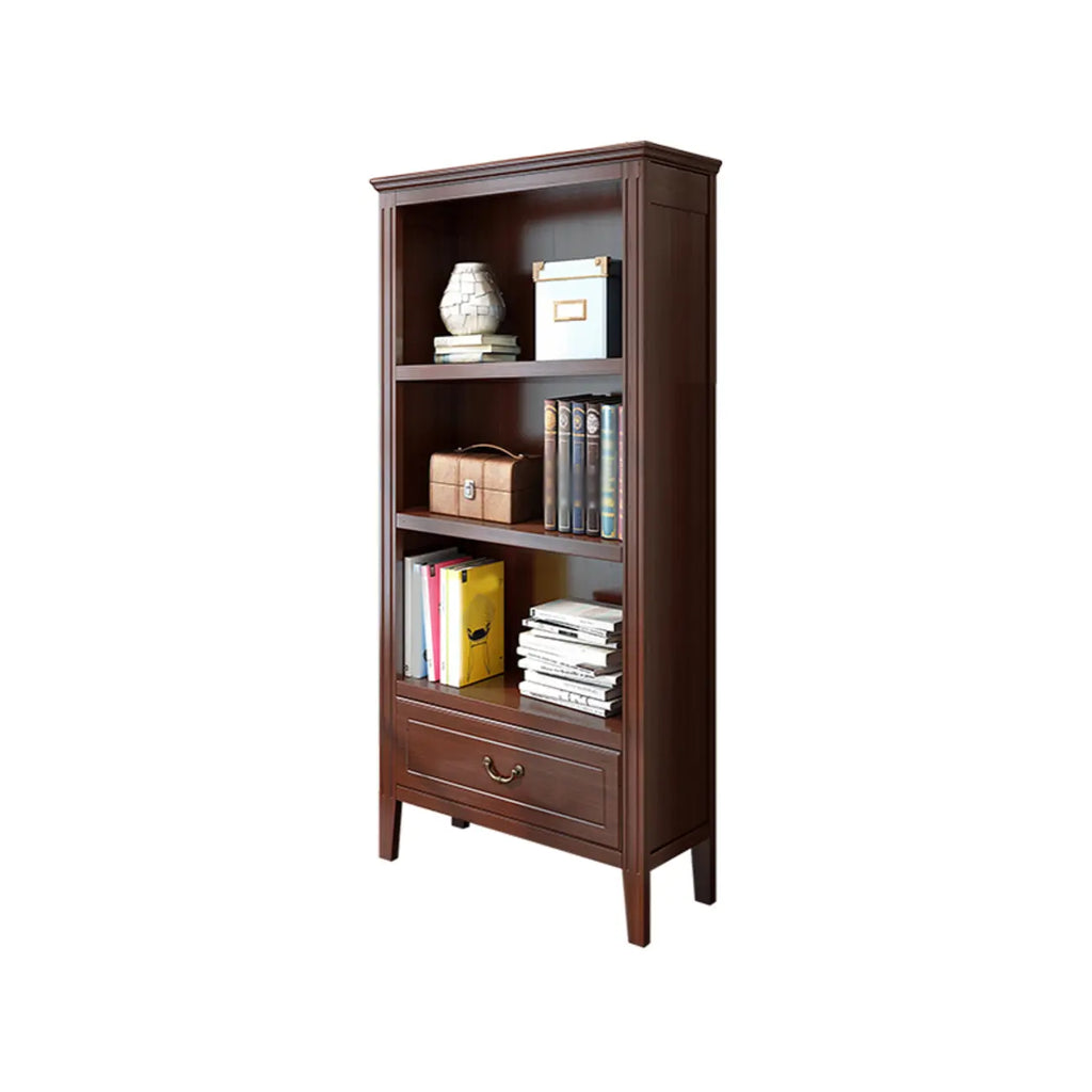 Armoire de rangement ouverte classique en bois blanc pour bureau