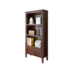 Armoire de rangement ouverte classique en bois blanc pour bureau