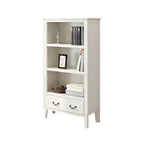 Armoire de rangement ouverte classique en bois blanc pour bureau