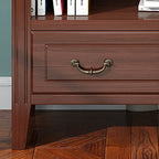 Armoire de rangement ouverte classique en bois blanc pour bureau