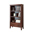 Armoire de rangement ouverte classique en bois blanc pour bureau