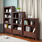 Armoire de rangement ouverte classique en bois blanc pour bureau