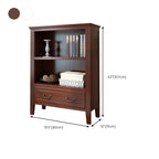 Armoire de rangement ouverte classique en bois blanc pour bureau