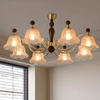 Lustre moderne antique en forme de fleur pour salle à manger