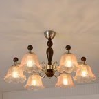 Lustre moderne antique en forme de fleur pour salle à manger