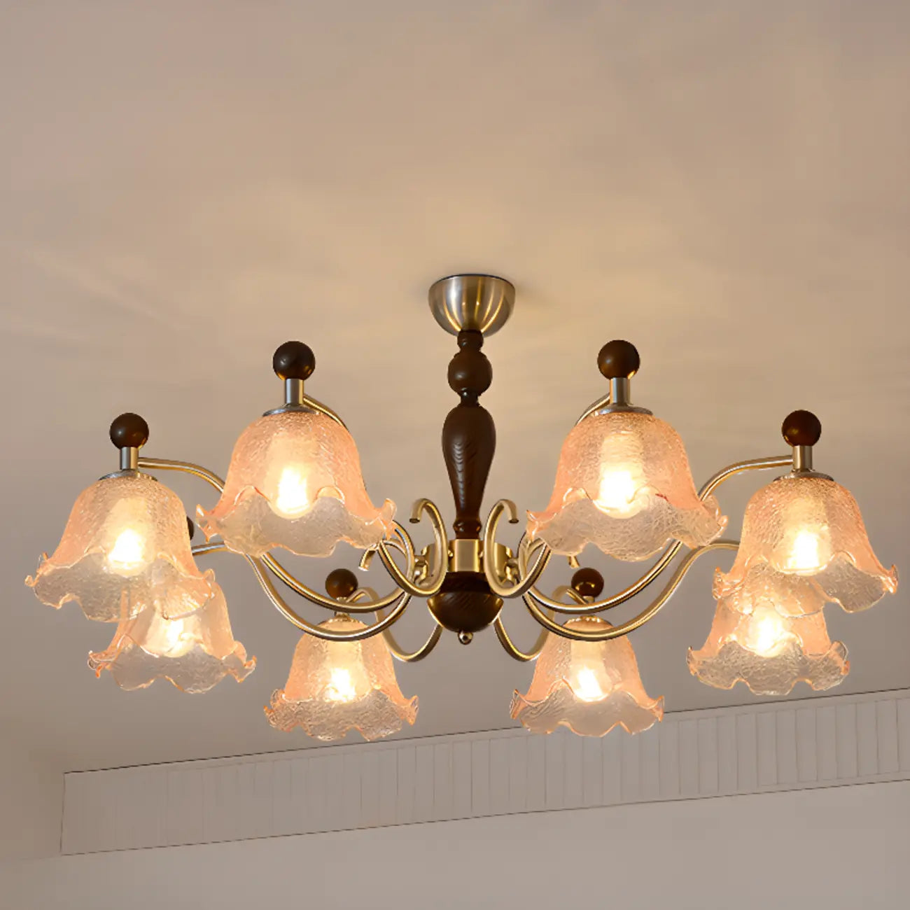 Lustre moderne antique en forme de fleur pour salle à manger