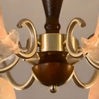 Lustre moderne antique en forme de fleur pour salle à manger