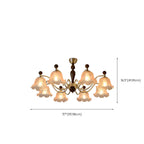 Lustre moderne antique en forme de fleur pour salle à manger