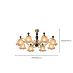 Lustre moderne antique en forme de fleur pour salle à manger