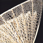 Lustre moderne en cristal à motif papillon linéaire avec télécommande