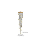 Lustre moderne en cristal à motif papillon linéaire avec télécommande
