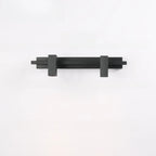 Applique da bagno rettangolare nera regolabile a 3 luci