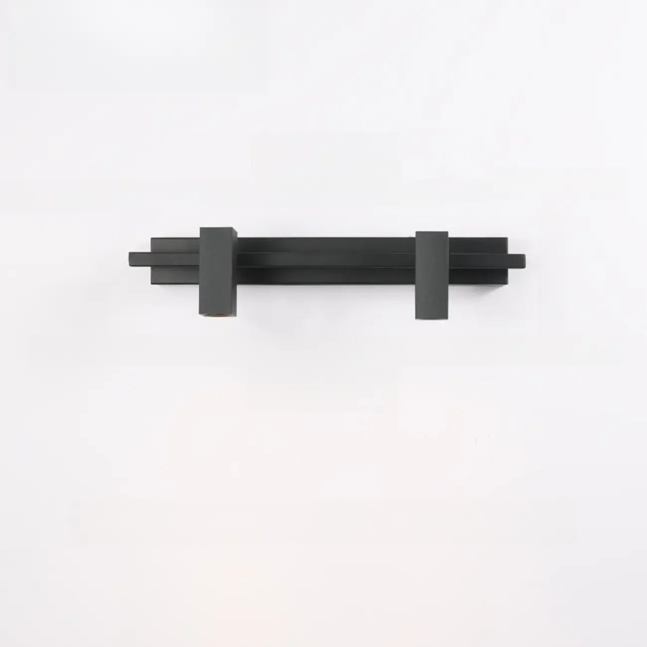 Applique da bagno rettangolare nera regolabile a 3 luci