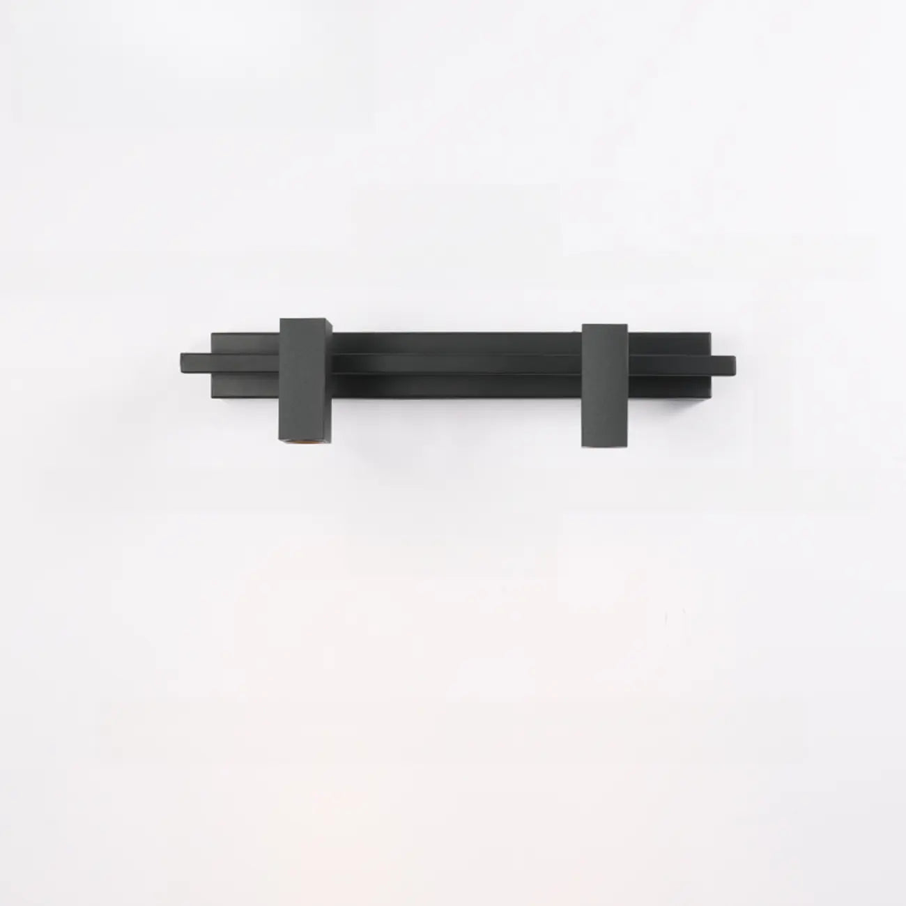 Applique da bagno rettangolare nera regolabile a 3 luci