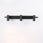 Applique da bagno rettangolare nera regolabile a 3 luci