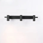Applique da bagno rettangolare nera regolabile a 3 luci