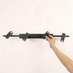 Applique da bagno rettangolare nera regolabile a 3 luci