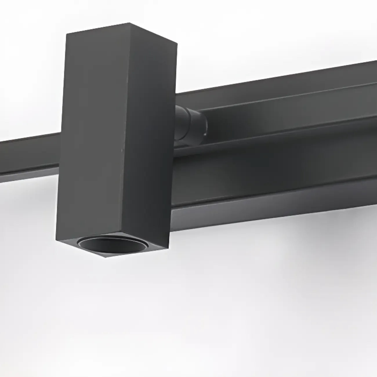 Applique da bagno rettangolare nera regolabile a 3 luci