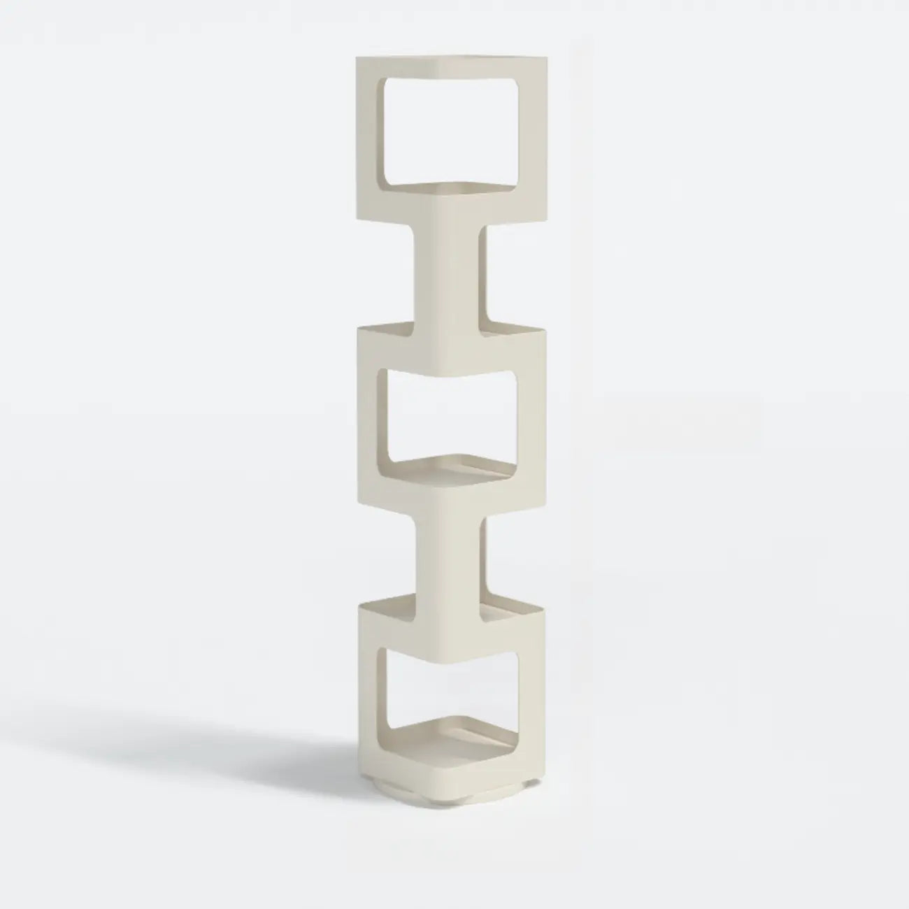 Bibliothèque verticale chic à 4 niveaux en métal avec dos ouvert et pivotant