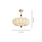 Suspension moderne en tissu blanc cassé avec 5 ampoules et LED
