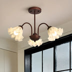 Lustre géométrique en verre à DEL 3/8 pour salle à manger